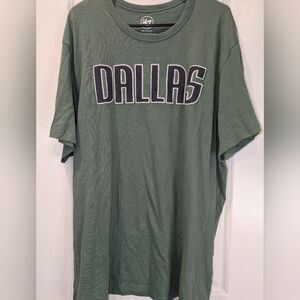 '47 Brand Dallas Short Sleeve Tee - Green with Navy/White Logo